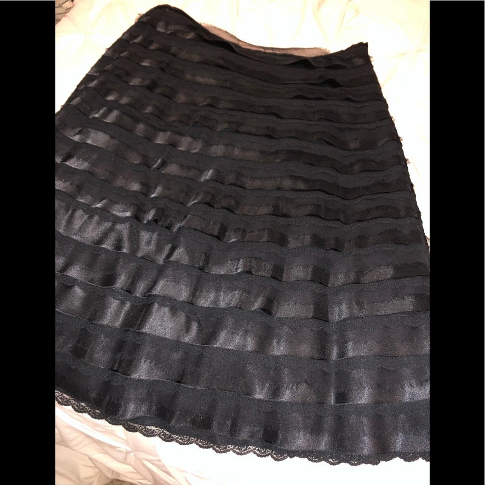 Black Lacy Layered BCBG Max Azria Skirt - 12